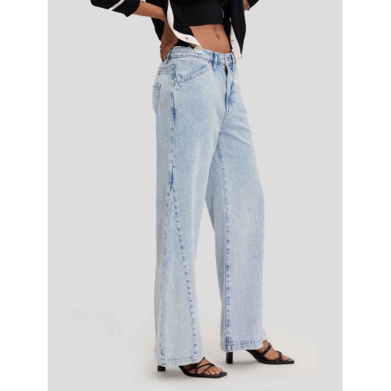 Wide-leg Light Washed Jeans Wide-leg Light Washed Jeans