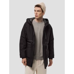 Magic Tape Hooded Puffer Jacket