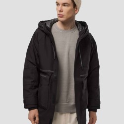 Magic Tape Hooded Puffer Jacket