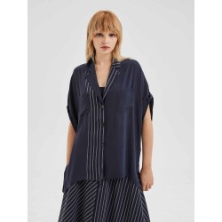 Short Sleeve Striped-Detail Shirt