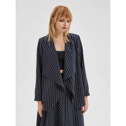 Stripe Asymmetric Blazer