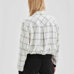 Checkered Relaxed-Fit Jacket