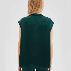 Sleeveless Round Neck Blouse