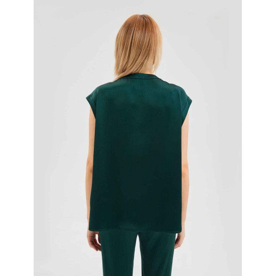 Sleeveless Round Neck Blouse Sleeveless Round Neck Blouse