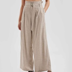 Stripe Belted Trousers