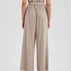 Stripe Belted Trousers