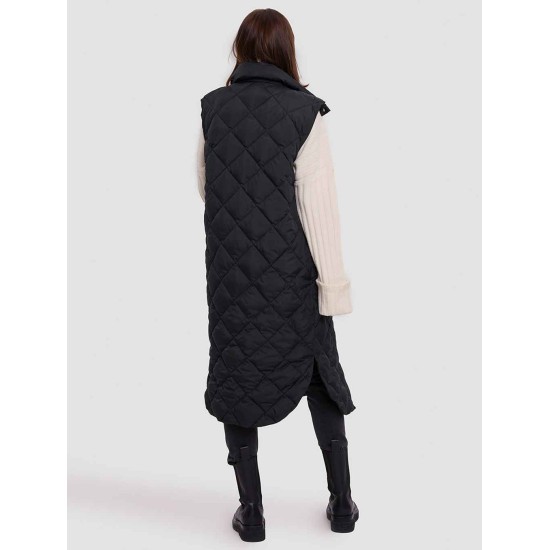 Long Quilted Sleeveless Down Waistcoat Long Quilted Sleeveless Down Waistcoat