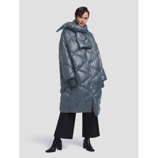 Quilted Puffer Jacket With Scarf Quilted Puffer Jacket With Scarf