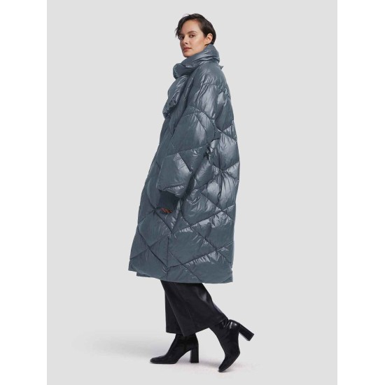 Quilted Puffer Jacket With Scarf Quilted Puffer Jacket With Scarf