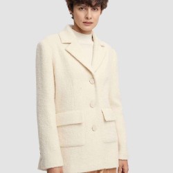 Buttoned-Up Tweed Blazer