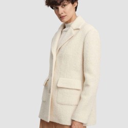 Buttoned-Up Tweed Blazer