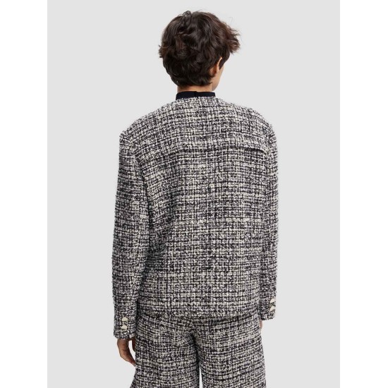 Tweed Fake Two-Piece Blazer Tweed Fake Two-Piece Blazer