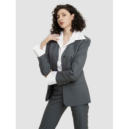 Buttoned Wool Blazer Buttoned Wool Blazer