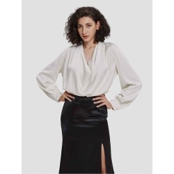 Cowl Neck Satin Blouse