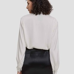 Cowl Neck Satin Blouse