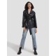 Faux Leather Tie-waist Blazer Faux Leather Tie-waist Blazer