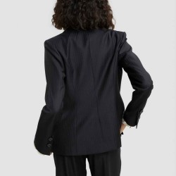 Striped Single-breasted Blazer
