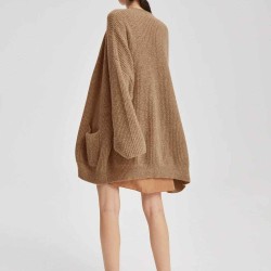 Oversized Camel Hair Blend Cardigan