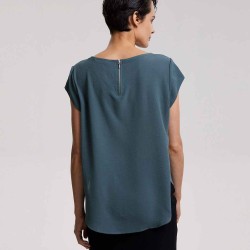 Half-zipped Cap Sleeve Top