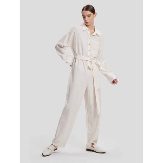 Straight Belted Jumpsuit Straight Belted Jumpsuit