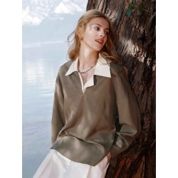 Loose-Fit Linen-Cotton Blouse