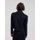 Cropped Cashmere Blazer With Neckerchief Cropped Cashmere Blazer With Neckerchief