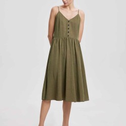 V-Neck Strap Dress