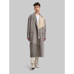 Midi Block Cashmere Coat