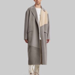 Midi Block Cashmere Coat