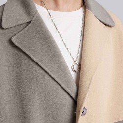 Midi Block Cashmere Coat
