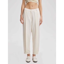 Linen-Blend Tapered Pants