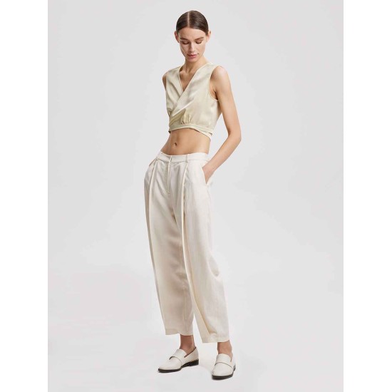 Linen-Blend Tapered Pants Linen-Blend Tapered Pants