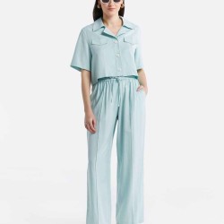 Drawstring Straight Leg Pants