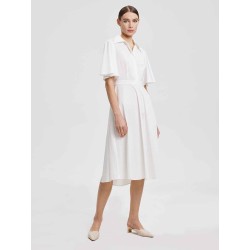 Rear-Tie Shirt Dress