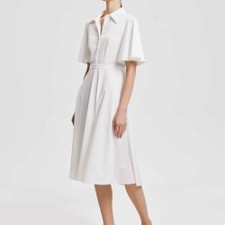 Rear-Tie Shirt Dress