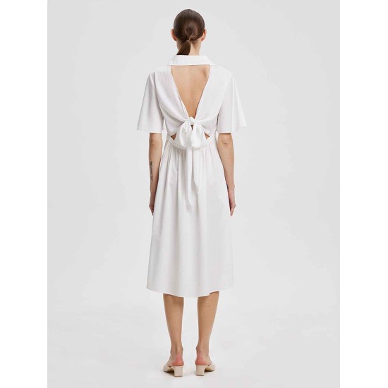 Rear-Tie Shirt Dress Rear-Tie Shirt Dress