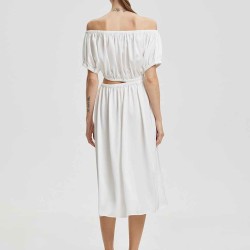 Asymmetric Cut-Out Waist Dress
