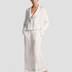 Pure Stripe-printed Pajama Set