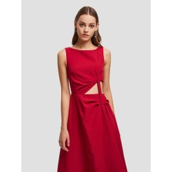 Sleeveless Sabrina Neck Dress