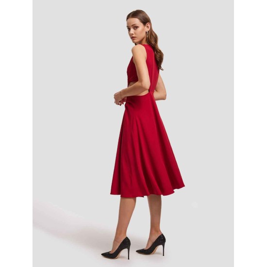 Sleeveless Sabrina Neck Dress Sleeveless Sabrina Neck Dress