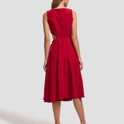 Sleeveless Sabrina Neck Dress