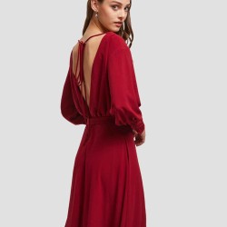 Wide Neck Asymmetric Dress