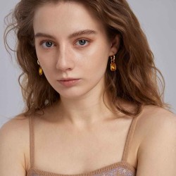Square Crystal Drop Earrings