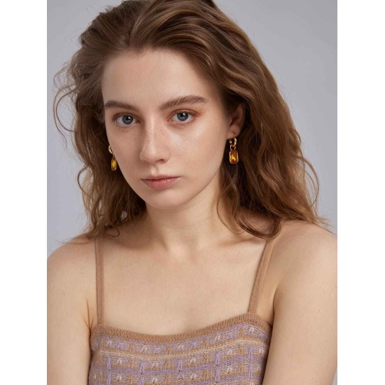 Square Crystal Drop Earrings Square Crystal Drop Earrings
