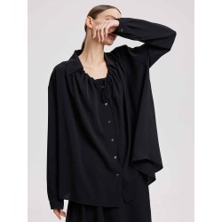 Drawstring-Neck Shirt