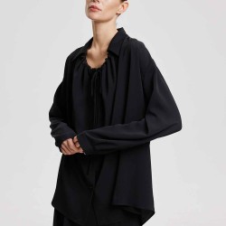 Drawstring-Neck Shirt