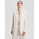 Linen-Blend V-Neck Layered Blazer Linen-Blend V-Neck Layered Blazer