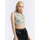 Sleeveless Wrap Crop Top Sleeveless Wrap Crop Top