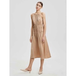 Gathered Slip Dress