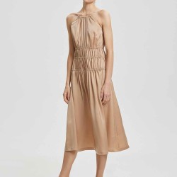 Gathered Slip Dress